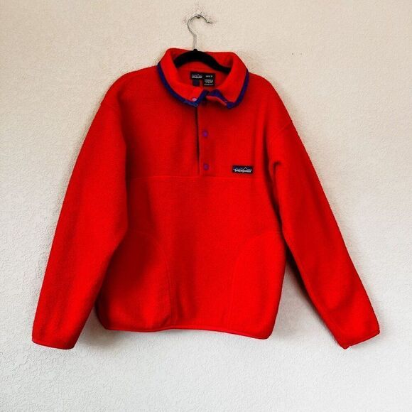 Vintage Patagonia Kids Lightweight Fleece Pullover Snap-T Size 12 - Picture 1 of 6
